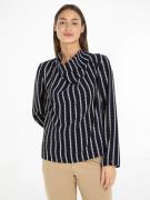 NU 20% KORTING: Tommy Hilfiger Top ARGYLE STRIPE COWL NECK BLOUSE