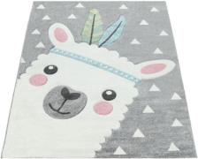 Paco Home Kindervloerkleed Ela 214 3d-design, motief lama, pastelkleur...