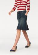 Aniston CASUAL Jeans rok met ingelegde plooien