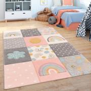 Paco Home Kindervloerkleed Cosmo 962 3d-design, patchworkmotief, motie...