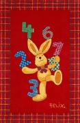 Felix der Hase Kindervloerkleed Felix de haas FE-2194-01 Gesneden reli...