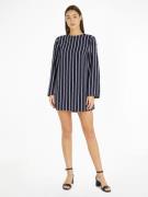 NU 20% KORTING: Tommy Hilfiger Blousejurk ARGYLE STRIPE CREPE SHIFT DR...