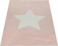 Paco Home Kindervloerkleed Cosmo 397 3d-design, motief ster, pastelkle...