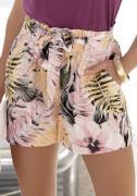 Lascana Short met paperbag stijl in mix van linnen, korte broek, linne...