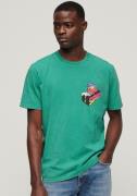 NU 20% KORTING: Superdry Shirt met print SD-NEON TRAVEL CHEST LOOSE TE...