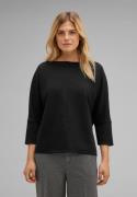 STREET ONE Shirt met 3/4-mouwen Gestructureerd shirt met 3/4 mouwen st...