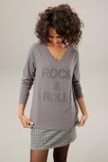 NU 20% KORTING: Aniston CASUAL Shirt met lange mouwen met "rockigem"-p...