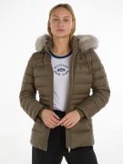 NU 20% KORTING: Tommy Hilfiger Donsjack TYRA DOWN JACKET WITH FUR met ...