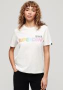 Superdry Shirt met korte mouwen RAINBOW LOGO RELAXED T SHIRT