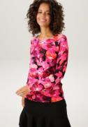 Aniston CASUAL Shirt met lange mouwen met betoverende bloemenprint - n...
