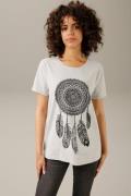 NU 25% KORTING: Aniston CASUAL T-shirt met mandala droomprint op de vo...