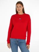 TOMMY JEANS Sweatshirt met drop-shoulder design en logo aan de voorkan...