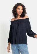 NU 20% KORTING: Lascana Blouse met carmenhals in een lichte gekreukte ...