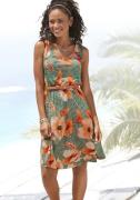 Lascana Jerseyjurk met bloemenprint, zomerjurk, strandjurk