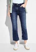 NU 20% KORTING: Cecil Bootcut jeans in donkerblauwe wassing