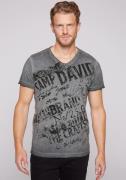 NU 20% KORTING: CAMP DAVID T-shirt met merkopschrift voor