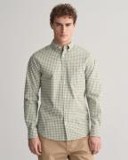 Gant Overhemd met lange mouwen REG POPLIN GINGHAM SHIRT met logoborduu...