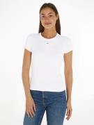 NU 20% KORTING: Tommy Jeans Curve T-shirt Slim Essential Rib