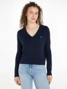 TOMMY JEANS Gebreide trui TJW ESSENTIAL VNECK SWEATER EXT