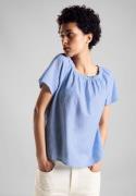 NU 20% KORTING: STREET ONE Blouse met korte mouwen met ruches