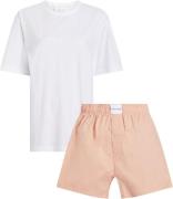 Calvin Klein Pyjama S/S SHORT SET met logoborduursel op borsthoogte (s...