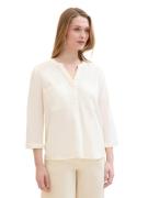 NU 20% KORTING: Tom Tailor Blouse zonder sluiting met linnen