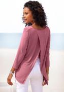 Lascana Longsleeve met modieuze split aan de achterkant