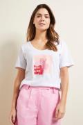 NU 20% KORTING: Bugatti T-shirt met print