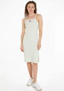 TOMMY JEANS Jerseyjurk TJW XS BADGE TIE BACK MIDI DRESS open rug, stra...