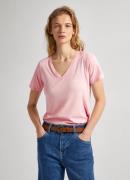 NU 20% KORTING: Pepe Jeans Shirt met V-hals LORETTE V-NECK