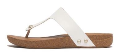 NU 20% KORTING: Fitflop Teenslippers IQUSHION LEATHER TOE-POST SANDALS