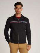 NU 20% KORTING: Tommy Hilfiger Sweatvest CHEST STRIPE ZIP THROUGH