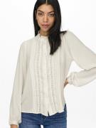 NU 20% KORTING: JDY Blouse met ruches JDYELLIS L/S LACE SHIRT WVN NOOS