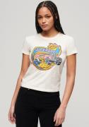 Superdry Shirt met print NEON MOTOR GRAPHIC FITTED TEE