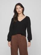 Vila Trui met V-hals VIRIL REV V-NECK L/S TOP - NOOS