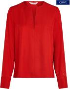 NU 20% KORTING: Tommy Hilfiger Curve Blouse met lange mouwen CRV VISCO...