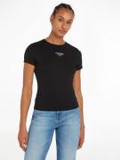 NU 20% KORTING: Tommy Jeans Curve T-shirt TJW SLIM ESSENTIAL LOGO 1 SS...