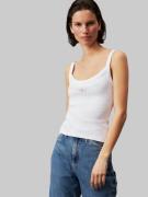 NU 20% KORTING: Calvin Klein Top met spaghettibandjes WOVEN LABEL RIB ...