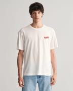 NU 20% KORTING: Gant T-shirt WASHED GRAPHIC SS T-SHIRT Met print op de...