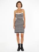 TOMMY JEANS Jurk met spaghettibandjes TJW CROCHET STRIPE DRESS