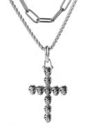 Firetti Ketting met hanger Sieraad Geschenk, Schedel Kruis (set, 1-del...