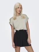 Only Shirt met korte mouwen ONLLIEKE S/S SATIN MIX TOP WVN NOOS