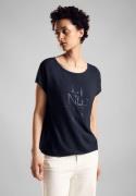 NU 20% KORTING: STREET ONE Shirttop met glitteropschrift