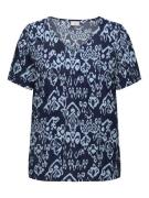 NU 20% KORTING: ONLY CARMAKOMA Shirt met V-hals CARMARRAKESH LIFE SS T...