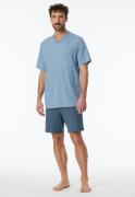 NU 20% KORTING: Schiesser Shortama "Comfort Essentials" met opgestikte...