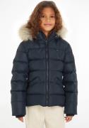 NU 20% KORTING: Tommy Hilfiger Gewatteerde jas ESSENTIAL DOWN FUR HOOD...