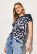 NU 20% KORTING: Cecil Shirt met korte mouwen in etskant-look