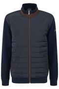 Bugatti Sweatvest met materialenmix