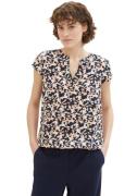 NU 20% KORTING: Tom Tailor Gedessineerde blouse met plooistelling acht...