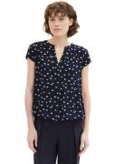 NU 20% KORTING: Tom Tailor Gedessineerde blouse met plooistelling acht...